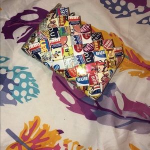 Vintage bubble gum wrapper wristlet